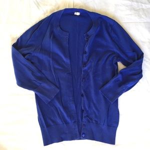 JCrew royal blue cardigan
