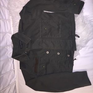 Topshop cropped military jacket