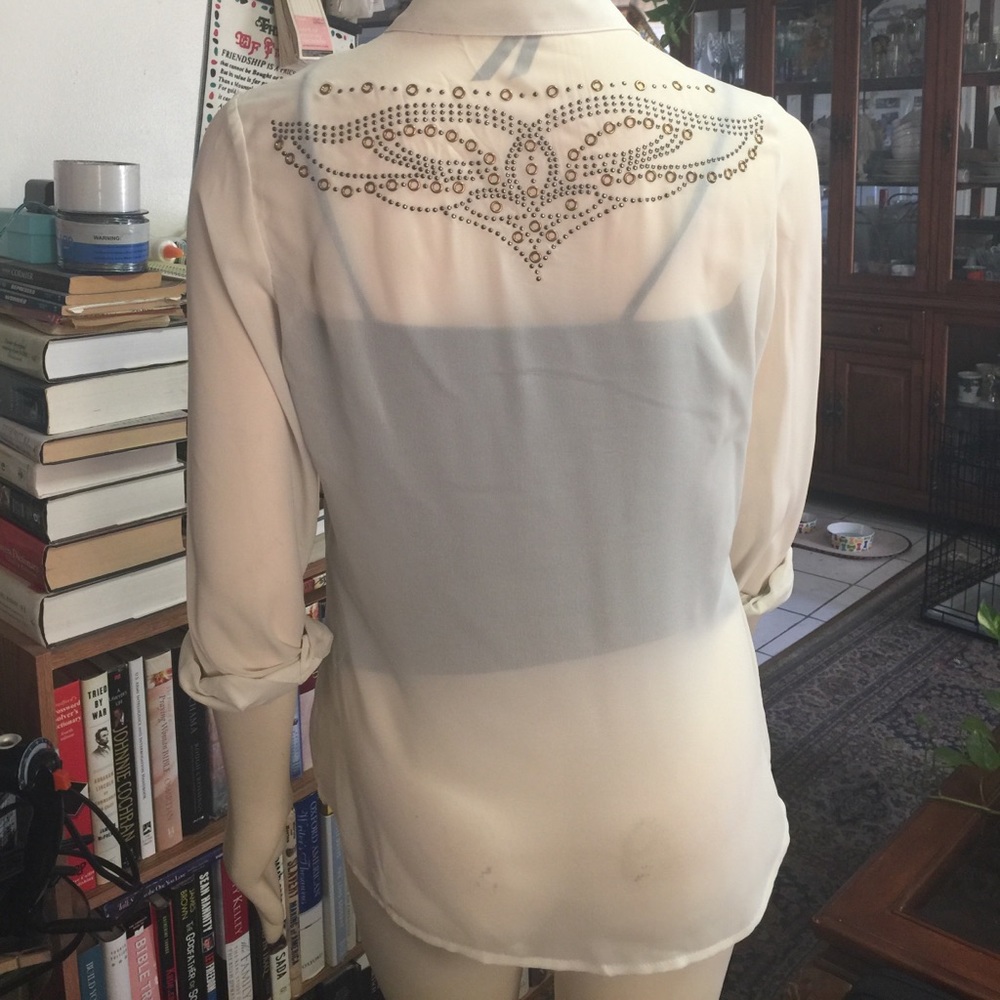 Sheer Buttoned Blouse
