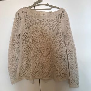 Angel of the North, ivory knitted sweater