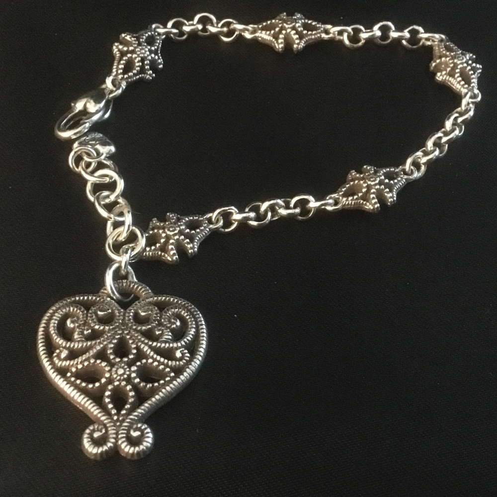 Brighton Silver Heart Bracelet NWOT