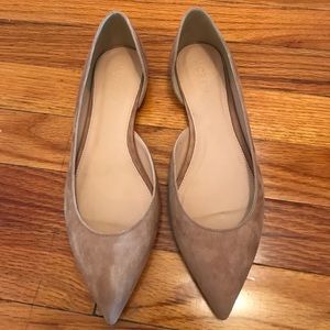Jcrew, tan, suede, flats