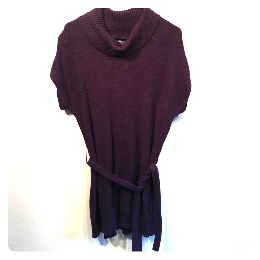 Purple sweater dress