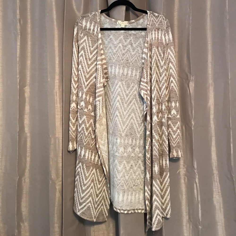 Tribal Pattern Duster/Sweater