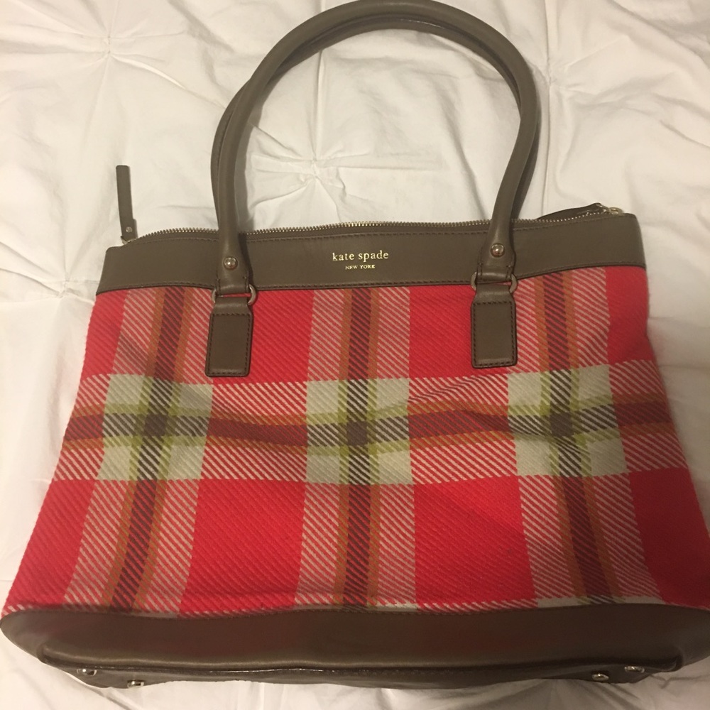 Kate Spade Plaid Tote Bag
