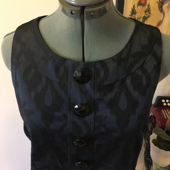 BOGO Black jacquard retro-style sheath dress - Picture 2 of 5