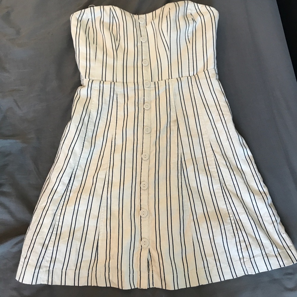 Striped Urban Outfitters Strapless Dress