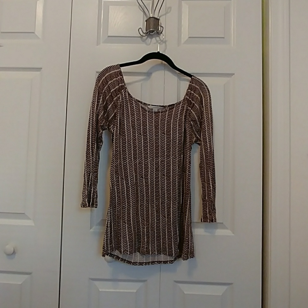 Herringbone 3/4 Sleeve Shirt