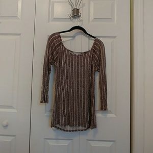 Herringbone 3/4 Sleeve Shirt