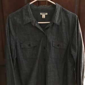 Chambray long sleeve button up.