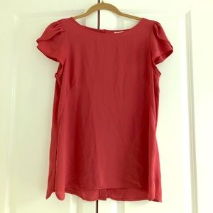 Silky red top from Loft