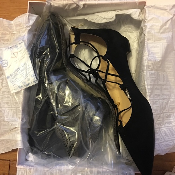 Ivanka Trump black suede flats - Picture 1 of 4