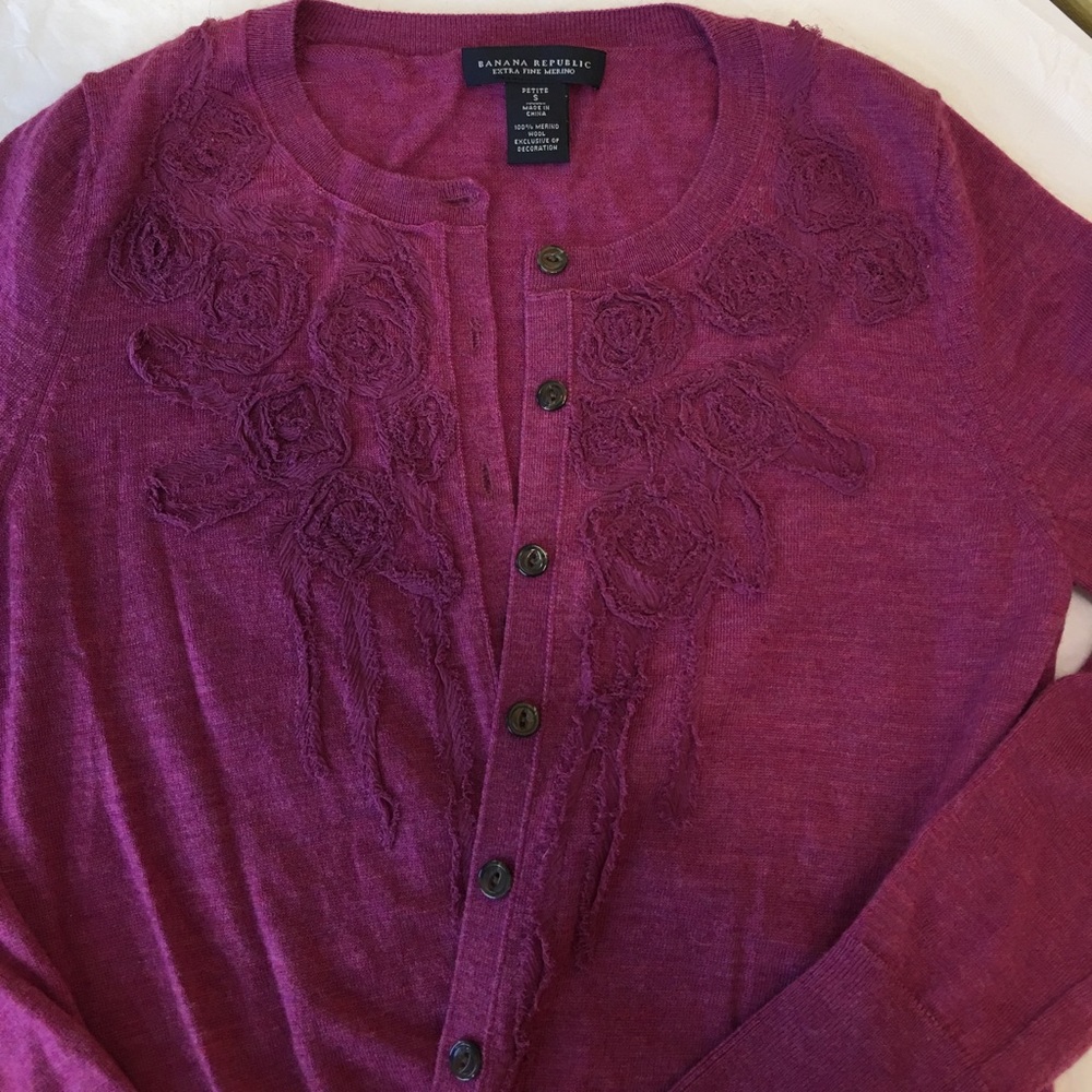 Extra fine 100% merino wool cardigan sweater SP