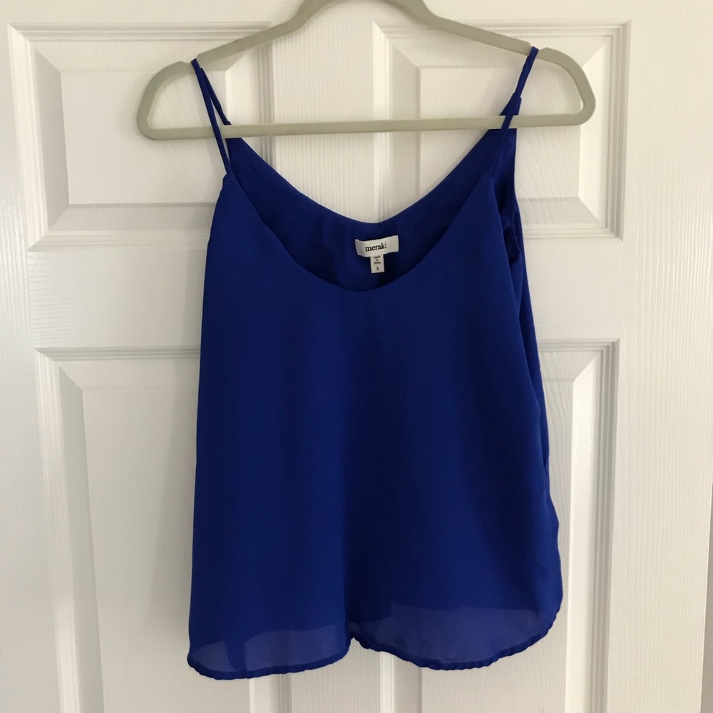 Set of two Meraki blue tanks in small