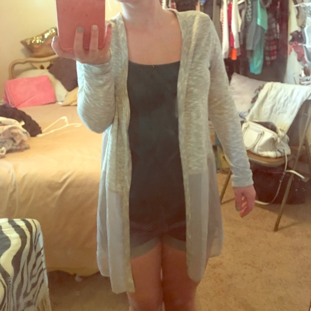 Light grey jacket by wet seal