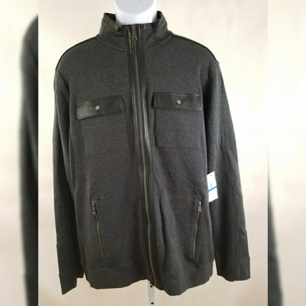 Calvin Klein Men Gray Jacket Size XXL