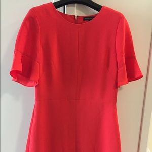 Banana Republic flutter sleeve dress red glow