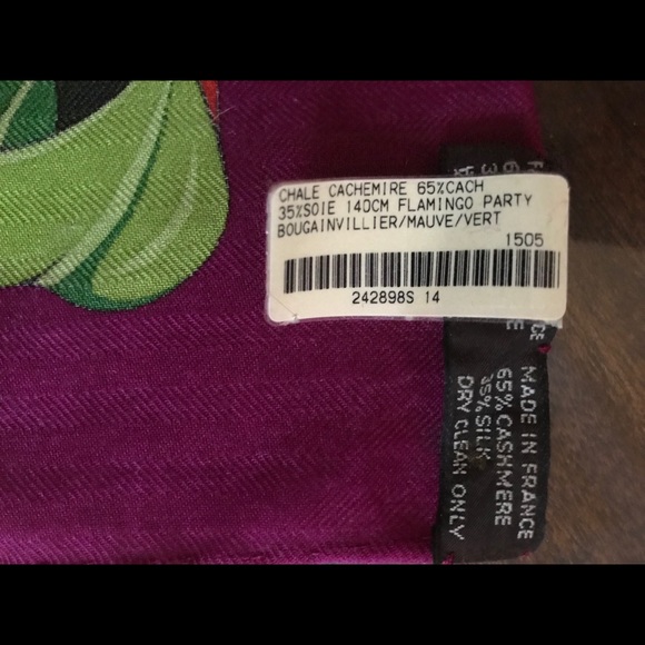 Authentic Hermès 140cm 65% cashmere/35% silk scarf - Picture 6 of 8