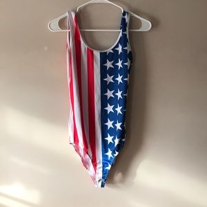 Nasty gal American flag onesie