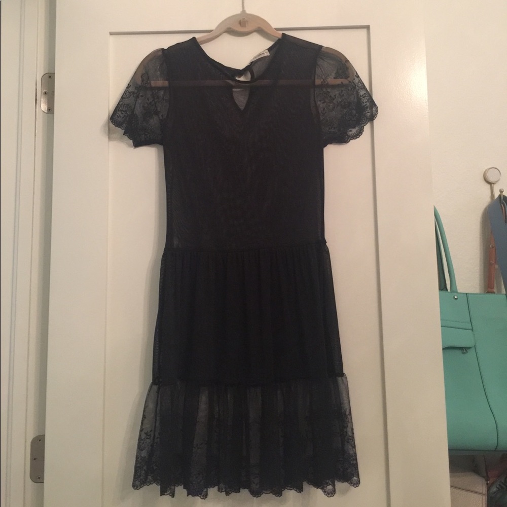 PULL&BEAR sheer-net dress.