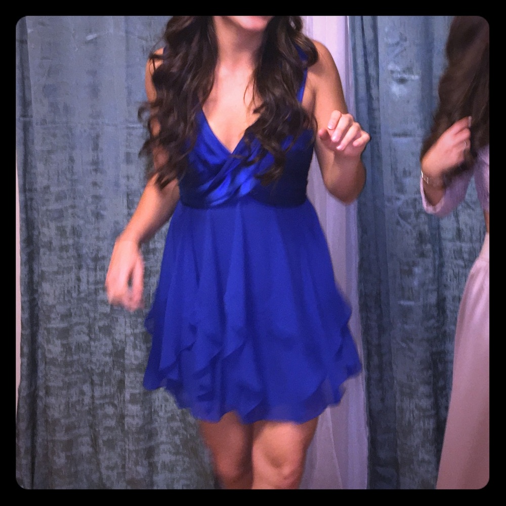 BCBG BLUE COCKTAIL DRESS