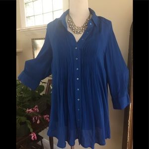 Alfani shirt with great pleated detail