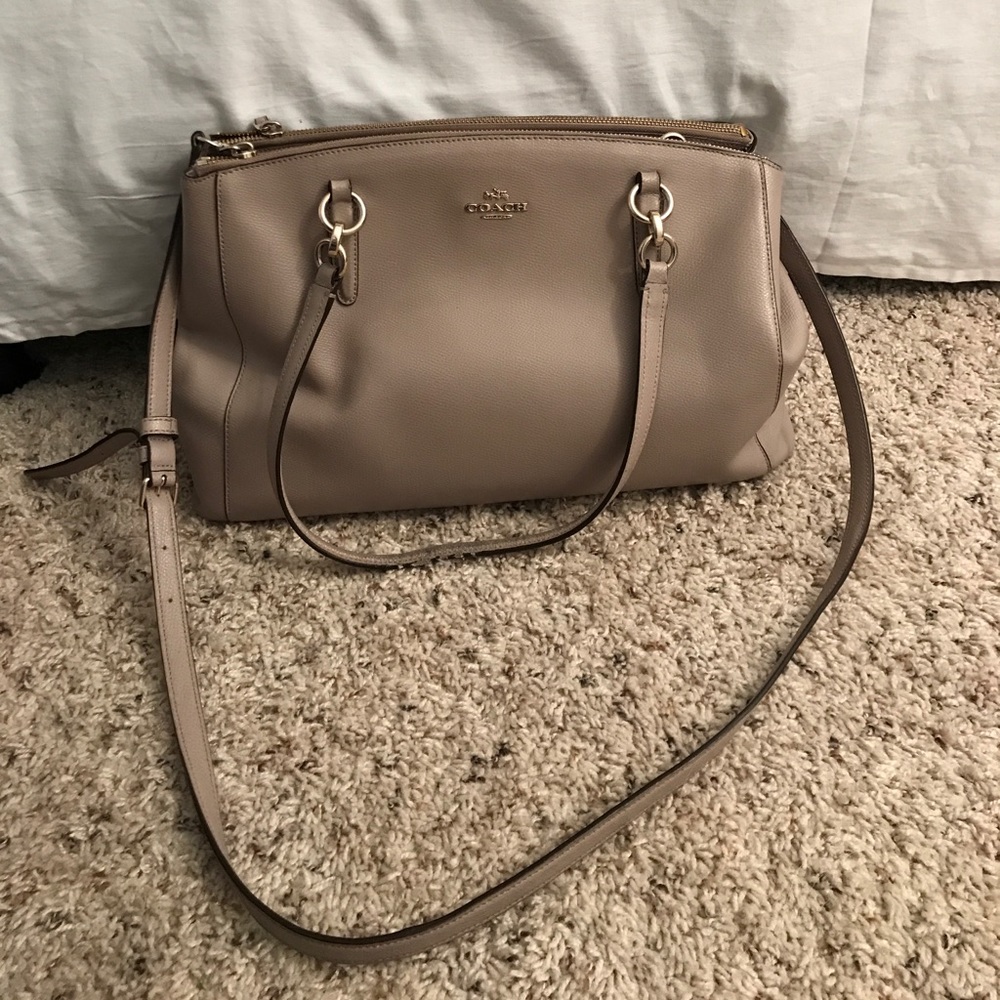 Taupe coach purse