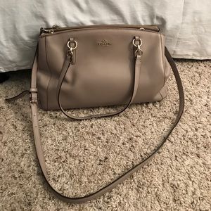 Taupe coach purse