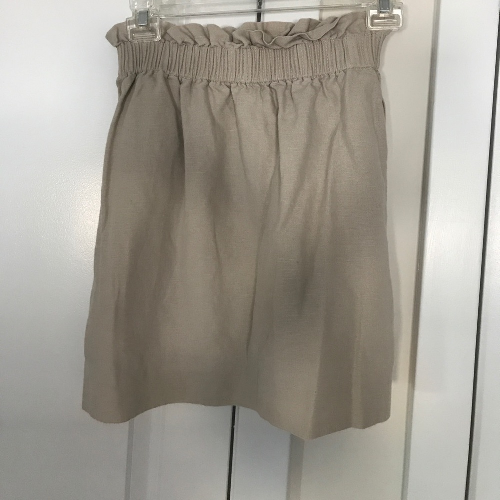 J Crew Factory Stretch Waist Tan/Khaki Skirt