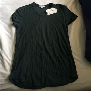 James Perse green shirt