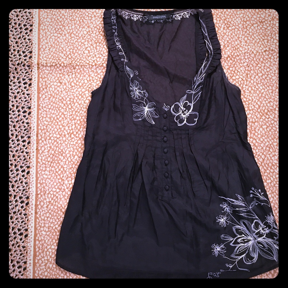 Patrizia Pepe black and White floral summer shirt
