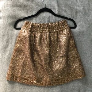 J. Crew Collection Gold Sequin Mini Skirt