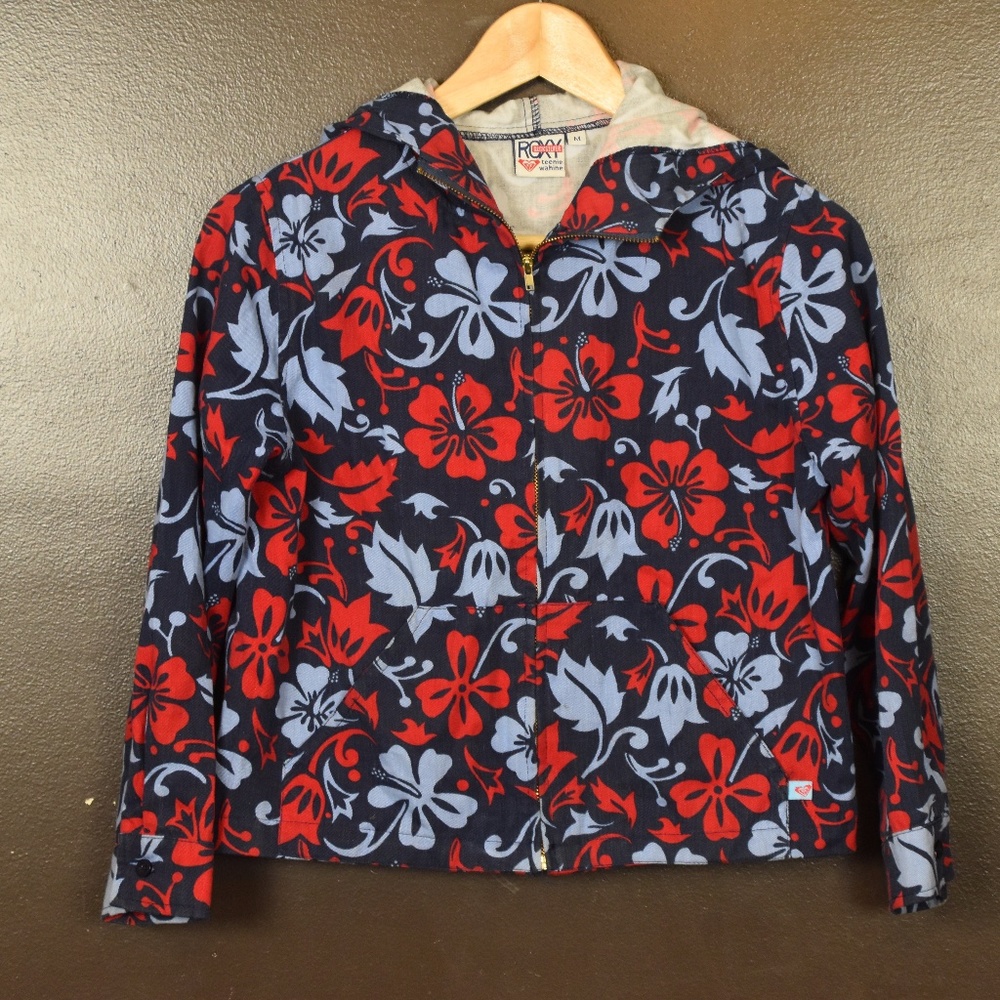 Girls, ROXY QUIKSILVER, floral jacket, size Medium
