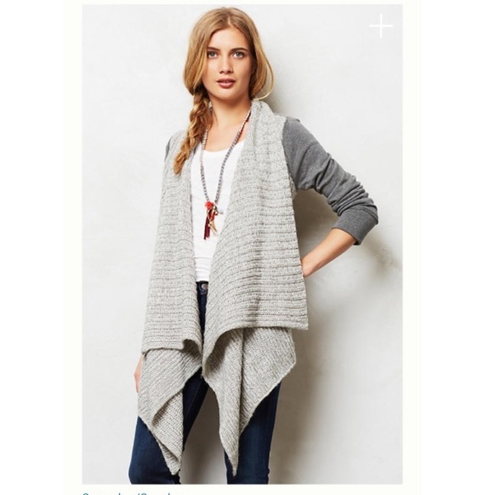 Anthropologie Casado Grey Cardigan