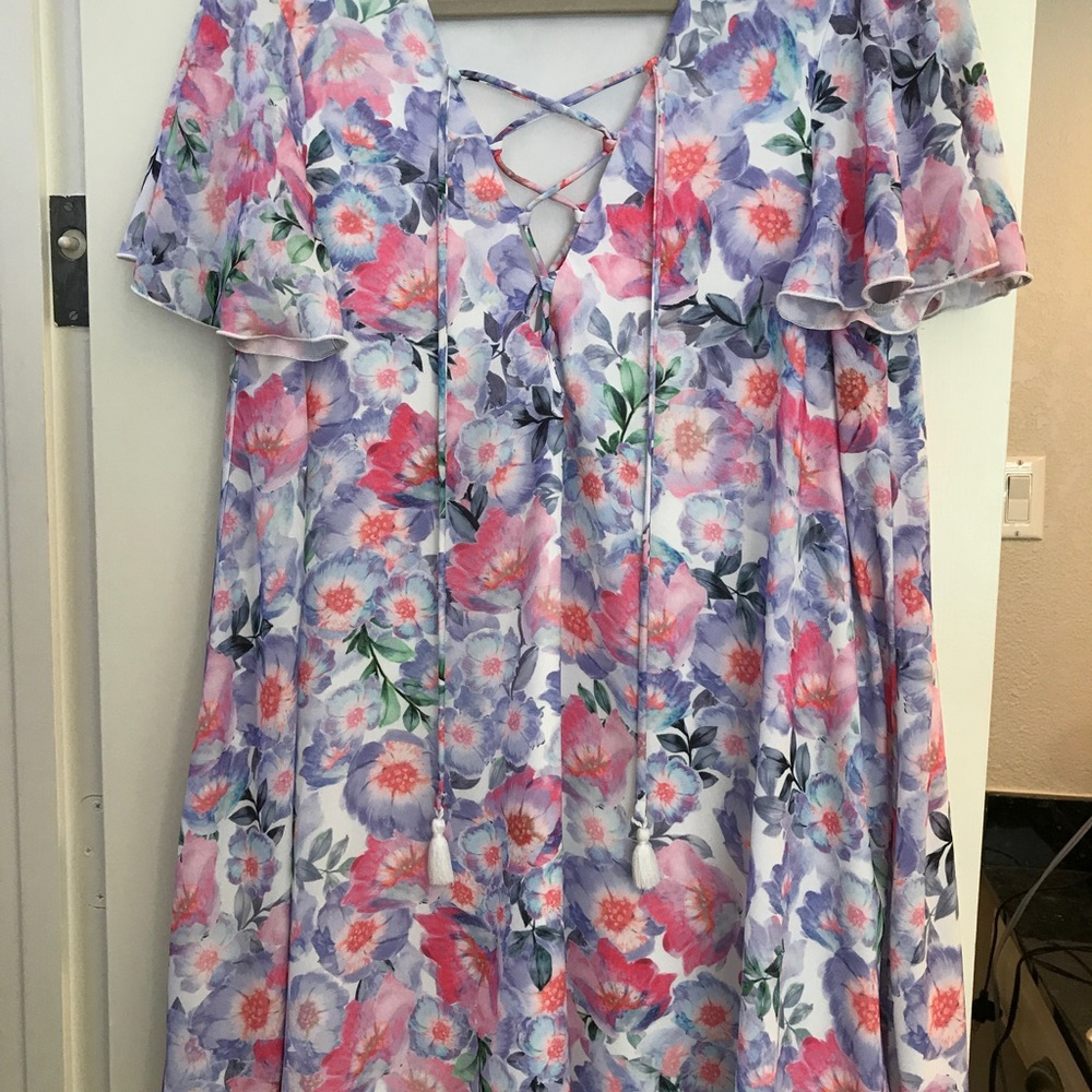 ✨HP✨(SOLD) Poppy Daze Kylie Lace-Up Dress - Picture 2 of 3