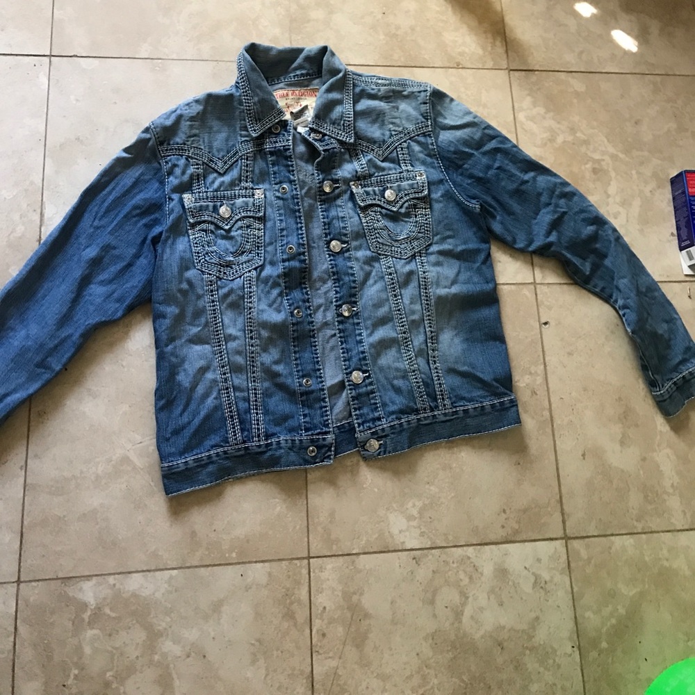 Authentic true religion men's jean jacket