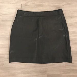 Helmut Lang Stretch Leather Mini Skirt