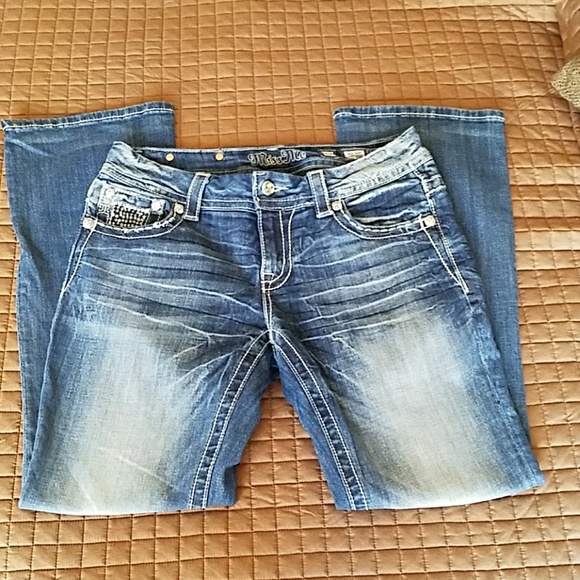 Miss Me Blue & Silver Bling Jeans - Picture 6 of 8