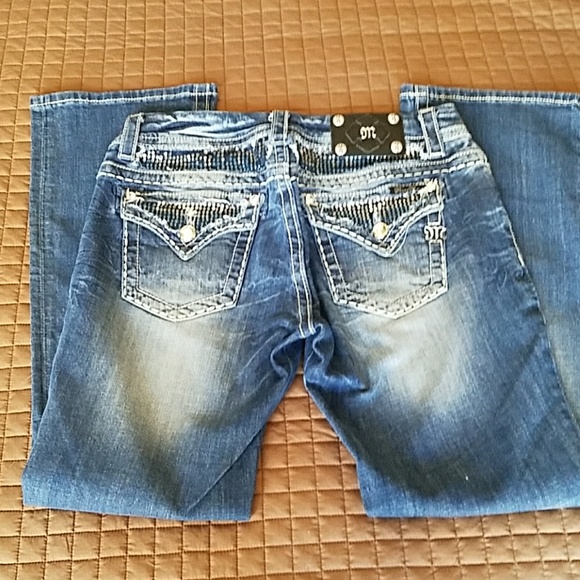 Miss Me Blue & Silver Bling Jeans - Picture 8 of 8