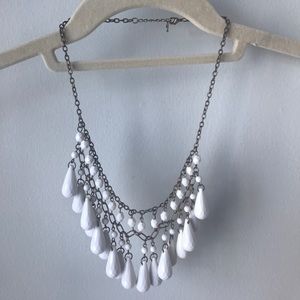 White Layered Necklace