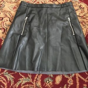 Leather look skirt from H&M. zips in back size 10