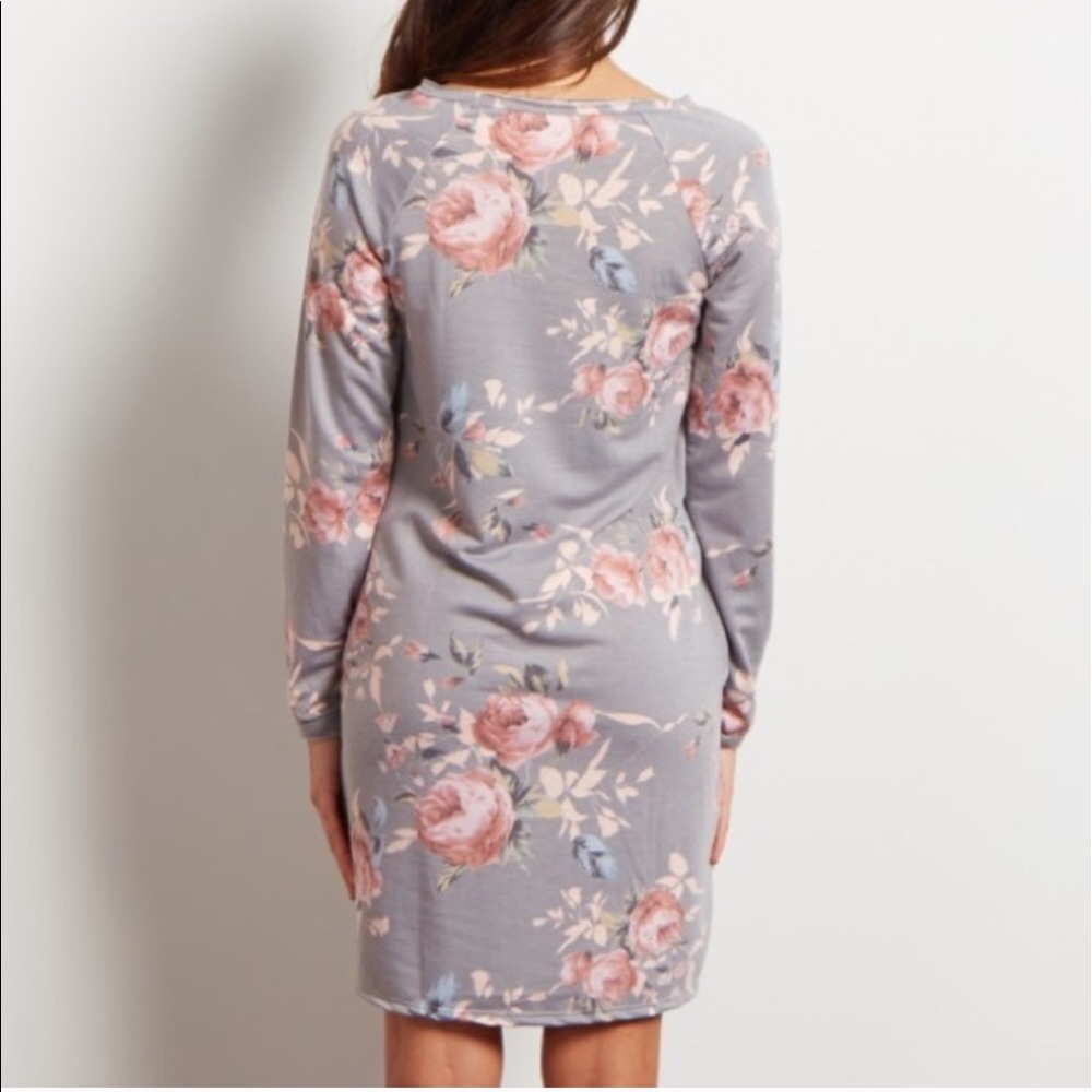 Maternity Sweater Floral Dress - Picture 3 of 3