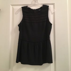 Black peplum Madewell blouse