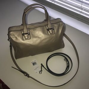 Coach Satchel champagne colored