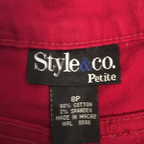Women's Red High Rise Jeans Size 8P Style & Co. O - Picture 8 of 8