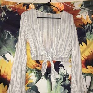 Tie-up Bell Sleeve Top