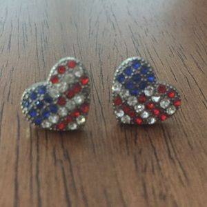 🇱🇷 Flag Heart Earrings