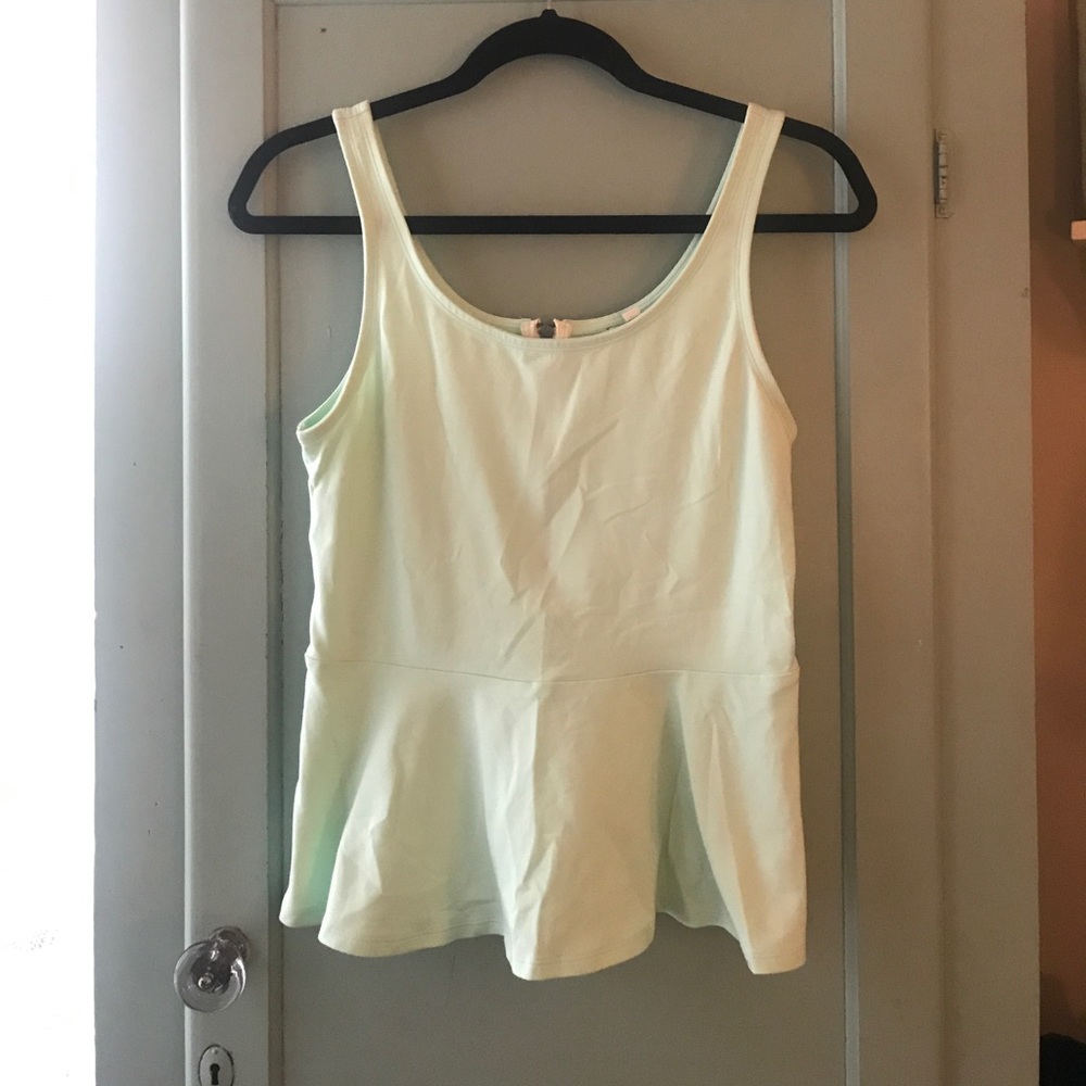 Mint peplum tank from Express