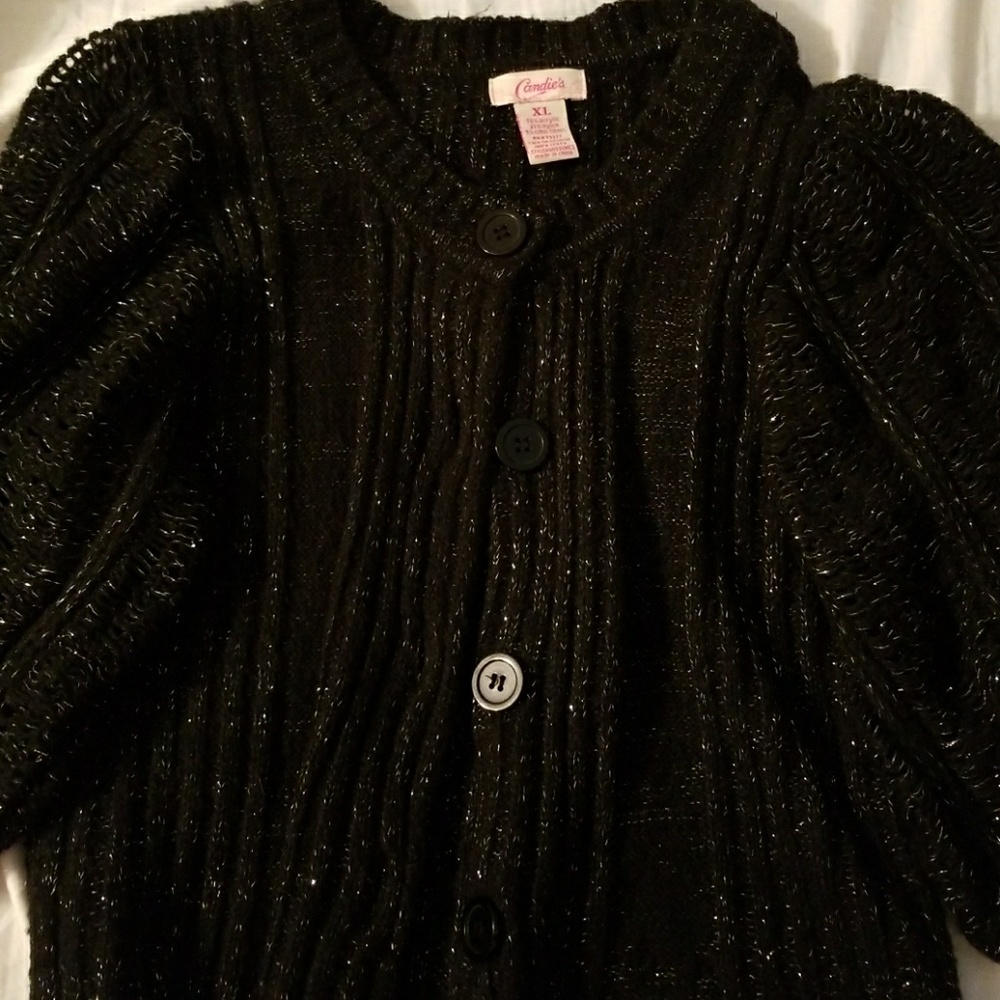 Black crop sweater