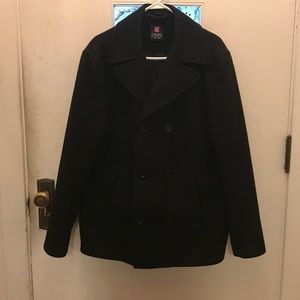 Chaps Men’s Black Peacoat